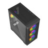 Vida Zephyr V2 Micro-ATX ARGB Tempered Glass Gaming PC Case - Black