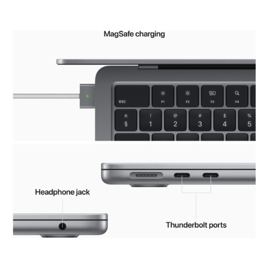 Apple MacBook Air with M2 Octa-Core chip in Silver, perfect for multitasking