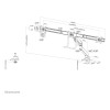 Neomounts NM-D775DX3BLACK 17-27" Full Motion Gas Spring Triple Monitor Arm - Black