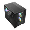 CiT Concept Black MATX Gaming Cube PC Case - Black