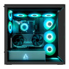 Arctic Xtender ARGB Mirror Tempered Glass w/ Vertical Mount Mid Tower PC Case - Black