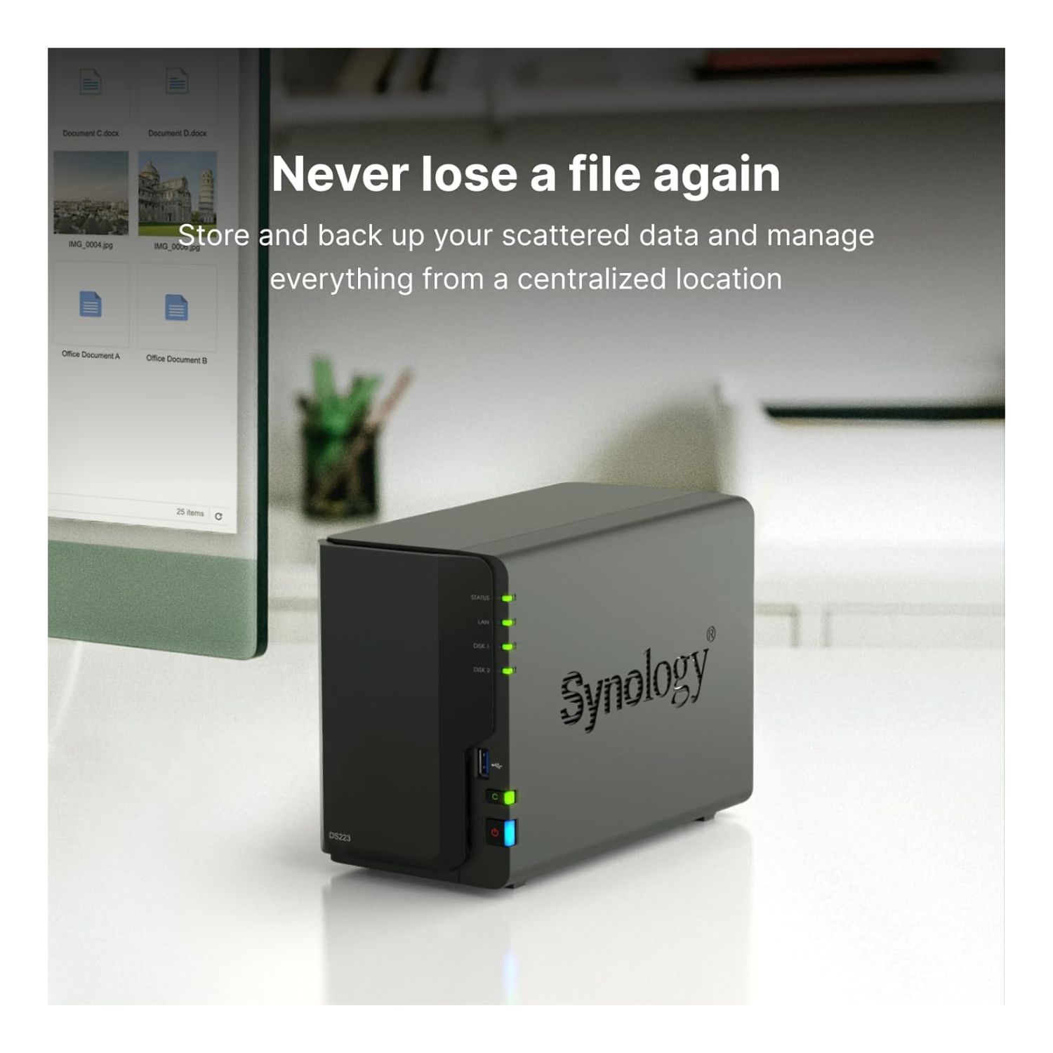 Synology DS223 NAS 2ベイ d878a632548616d421cceaaaec7ee3