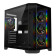 CiT DS360 Tempered Glass Mid-Tower ATX Gaming PC Case with 4 x CiT Saturn Fans - Black