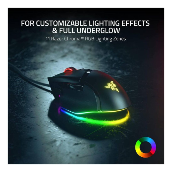 Razer Basilisk V3 gaming mouse with advanced features like customizable weight and ergonomic build for gamers.
