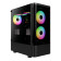 Gamdias TALOS E3 CG Mid Tower ATX Gaming PC Case with 3 x RGB Fans - Black
