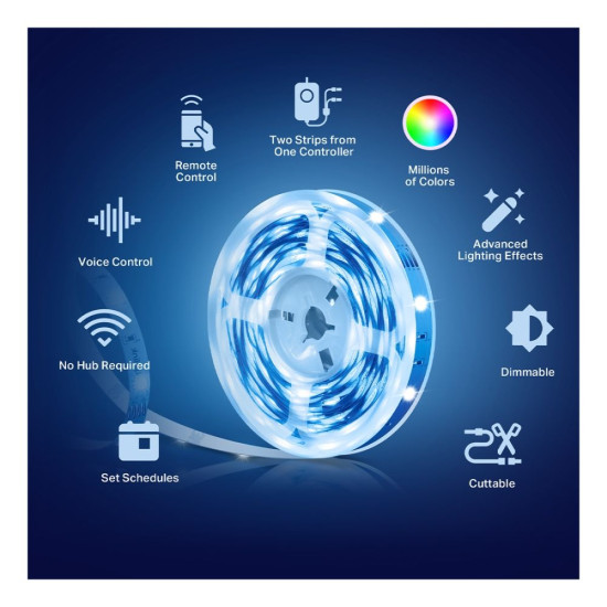 TP-LINK Tapo L900-10 indoor multicolour LED strip with Wi-Fi control and 10m length
