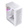 1st Player Go6-WH-4FS1 Tempered Glass Mid Tower Gaming Case - White with RGB Fans