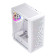 1st Player Go6-WH-4FS1 Tempered Glass Mid Tower Gaming Case - White with RGB Fans
