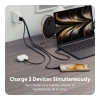 Hyper HyperJuice 70W USB-C GaN Safety Tested Travel Charger With 3 Ports - White