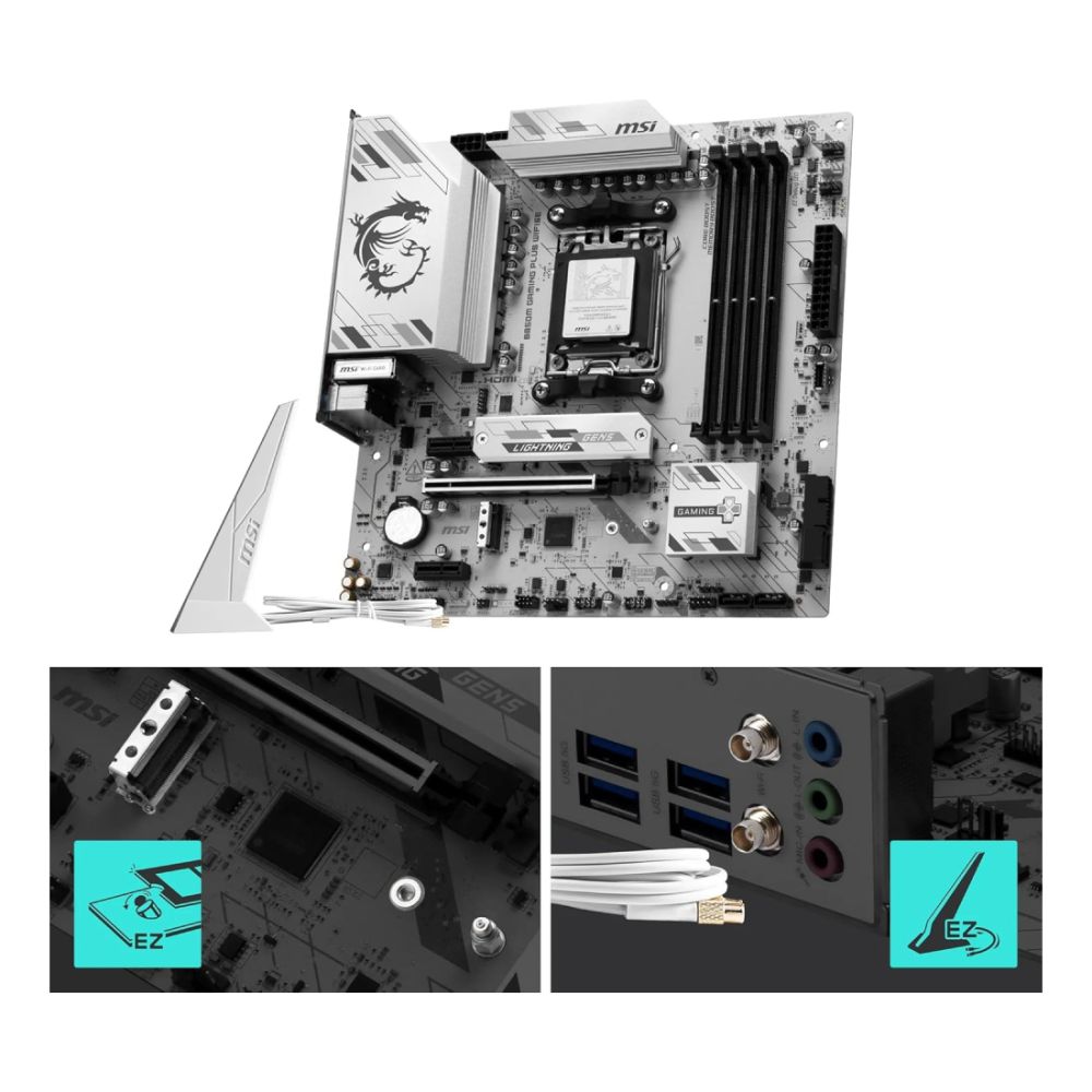 MSI B850M GAMING PLUS WIFI6E mATX AM5 Motherboard
