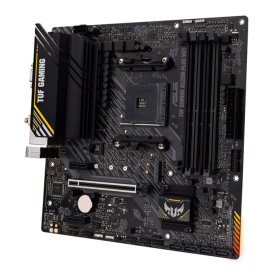ASUS TUF GAMING A520M-PLUS WIFI AMD A520 Socket AM4 micro motherboard for fast gaming