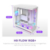 NZXT H9 Flow RGB+ (2025) Dual Chamber Mid Tower ATX Gaming PC Case - White