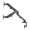 Neomounts FPMA-D650DBLACK 17-27" Coil Spring Full Motion Desk Mount Dual Monitor Arm - Black