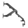 Neomounts FPMA-D650DBLACK 17-27" Coil Spring Full Motion Desk Mount Dual Monitor Arm - Black
