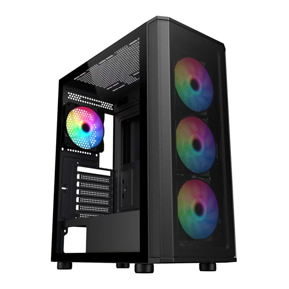 CiT Air Max Airflow ATX RGB Gaming PC Case with tempered glass
