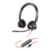 Poly Blackwire 3320 USB-A Wired Headset Accoustic Shock Protection - Black