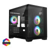 CiT Concept Black MATX Gaming Cube PC Case - Black