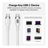 Hyper HyperJuice 240W Silicon USB-C to USB-C Cable 6 Feet - White
