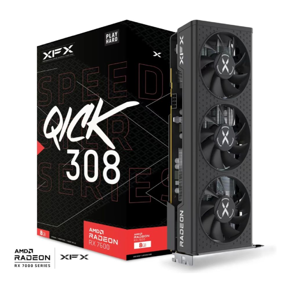 RX-76PQICKBY XFX RX 7600 8GB GDDR6 Graphics Card