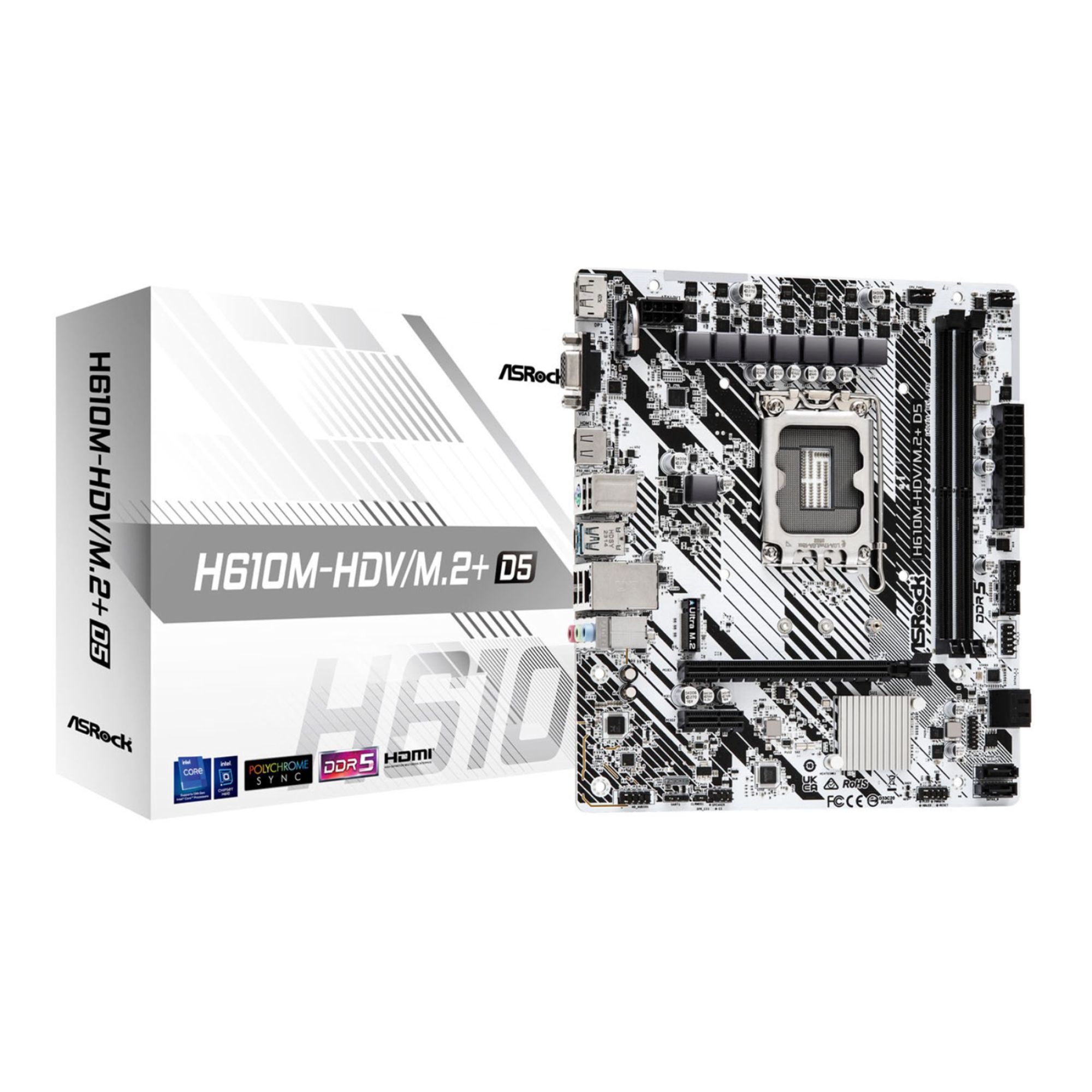 i5 12400&H610M-HDV/M.2 セット Asrock H610M-HDV/M.2+ D5 Intel H610 DDR5 mATX Socket LGA