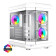 GameMax Hype ATX RGB Tempered Glass Mid Tower Gaming PC Case - White