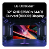 LG UltraGear 32G600A-B 31.5" Quad HD 180Hz 1ms AMD FreeSync HDR10 Curved Gaming Monitor
