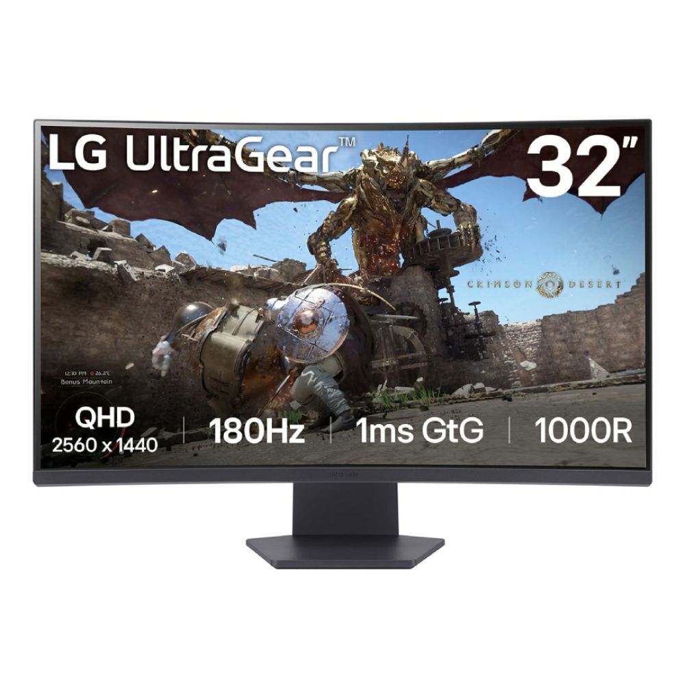 LG UltraGear 32GS60QC-B 31.5" Quad HD Curved Gaming Monitor
