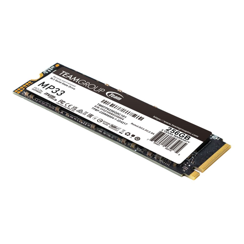 Team Group MP33 256GB M.2 2280 NVMe PCIe Gen3 SSD