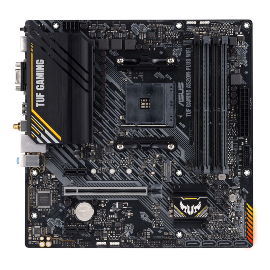 ASUS TUF GAMING A520M-PLUS WIFI 90MB17F0-M0EAY0 AM4 micro ATX internal view