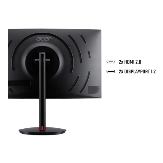 Side view of Acer Nitro XZ2 XZ322QUS 31.5" Curved Gaming Monitor
