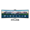 Philips P Line 499P9H/00 48.8" Dual Quad HD VA LCD 5ms USB-C Height Adjustable 32:9 SuperWide Curved Monitor with Webcam and Speakers