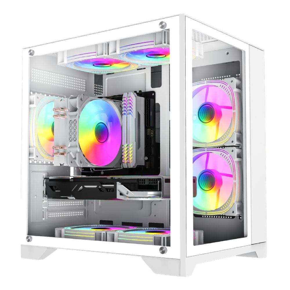 Intel PC 白mini GTX970 GameMax Infinity Mini microATX PC White Gaming PC Case - White