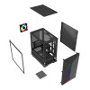 Vida Apollo M Micro-ATX Tempered Glass Gaming PC Case - Black