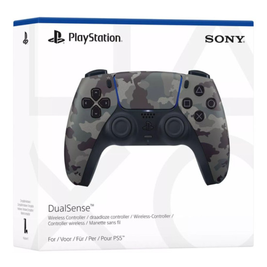 Sony DualSense wireless controller in stylish Grey Camouflage for PS5
