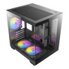 Antec CX60M ARGB Tempered Glass Mini Tower Gaming PC Case - Black