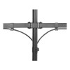 Neomounts FPMA-D550DBLACK 10-32" Full Motion Desk Mount Clamp & Grommet Dual Monitor Arm - Black