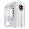 1st Player IS3-BK ARGB Tempered Glass Mid Tower Gaming Case - White