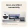 LG UltraWide U6 34U640B-B 34" Quad HD VA 144Hz 5ms USB-C Height Adjustable Curved Monitor