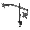 Neomounts FPMA-D550DBLACK 10-32" Full Motion Desk Mount Clamp & Grommet Dual Monitor Arm - Black