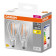 Osram Base Classic A60 7 Watt E27 Warm White Clear LED Bulb - Twin Pack