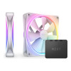NZXT F140 RGB DUO White 4 Pin PWM Pc Fan - 2 Fan Pack