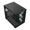 CiT Vision ARGB Tempered Glass Mid Tower ATX Gaming PC Case - Black