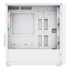 Vida Lucid Micro-ATX Tower Tempered Glass Gaming PC Case - White