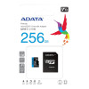 ADATA Premier 256GB Micro SDXC UHS-I Class 10 Memory Card with SD Adapter